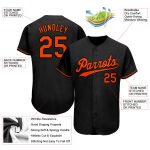 Custom Name Number Authentic Baseball Jersey Black Orange Personalized Team Personalized Black Orange Authentic Baseball
