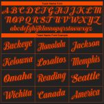 Personalized Authentic Baseball Jersey - Black and Orange Team Jersey Personalized Black Orange Authentic Baseball Jersey