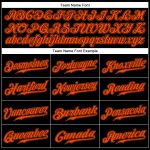 Custom Name and Number Personalized Black Orange Baseball Jersey - Authentic Sleeveless Team Apparel Personalized Black Orange