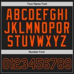 Personalized Black Orange Basketball Jersey - Authentic Throwback Style Personalized Black Orange Authentic Throwback Basketball