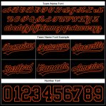 Custom Team Name Number Authentic Black Orange Throwback Basketball Shorts Personalized Personalized Black Orange Authentic