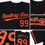 Personalized Baseball Jersey in Black and Orange - Custom Sports Jersey 2 Personalized Black Orange Baseball Jersey 2