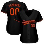 Personalized Baseball Jersey in Black and Orange - Custom Sports Jersey 2 Personalized Black Orange Baseball Jersey 2