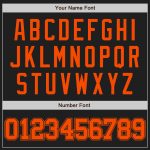 Custom Black and Orange Baseball Jersey for Kids - Personalized #24 Jersey Personalized Black Orange Baseball Jersey 24