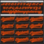 Custom Black and Orange Baseball Jersey for Kids - Personalized #24 Jersey Personalized Black Orange Baseball Jersey 24