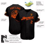 Custom Black Orange Baseball Jersey with Number 25 - Personalized Sports Apparel Personalized Black Orange Baseball Jersey