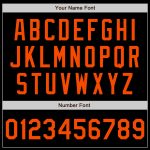 Custom Black Orange Baseball Jersey with Number 25 - Personalized Sports Apparel Personalized Black Orange Baseball Jersey