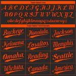 Personalized Black and Orange Baseball Jersey for Adults and Kids Personalized Black Orange Baseball Jersey 4