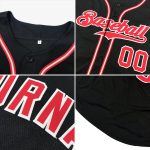 Personalized Black and Orange Baseball Jersey for Adults and Kids Personalized Black Orange Baseball Jersey 4