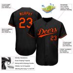 Personalized Black and Orange Baseball Jersey for Adults and Kids Personalized Black Orange Baseball Jersey 4