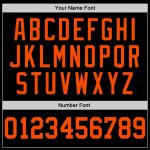 Customizable Black and Orange Baseball Jersey for Men and Women - Personalized Sports Apparel Personalized Black Orange Baseball