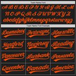 Personalized Black and Orange Baseball Jersey for Men Women Kids - Custom Team Sportswear Personalized Black Orange Baseball