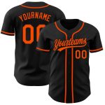 Personalized Black and Orange Baseball Jersey for Men Women Kids - Custom Team Sportswear Personalized Black Orange Baseball