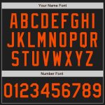Personalized Black and Orange Baseball Jersey for Men Women Kids - Custom Team Sportswear Personalized Black Orange Baseball