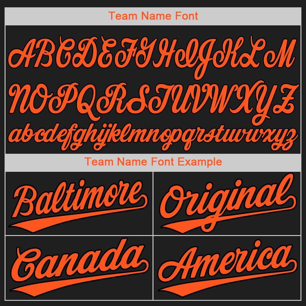 Personalized Black Orange Baseball Jersey Custom Black and Orange Baseball Jersey - Personalized Sports Apparel for Fans Personalized Black Orange Baseball Jersey - Image 5