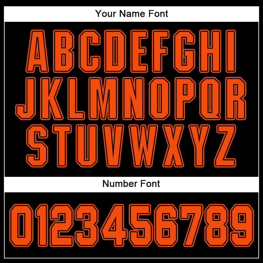 Personalized Black Orange Baseball Jersey Team Custom Name and Number Custom Name and Number Personalized Baseball Jersey - Black and Orange Team Jersey Personalized Black Orange Baseball Jersey - Image 4