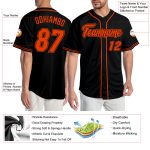 Personalized Authentic Baseball Jersey - Black and Orange Color Design Personalized Black Orange-Black Authentic Baseball