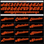 Custom Name Number Personalized Black Orange Authentic Baseball Jersey Personalized Black Orange-Black Authentic Baseball