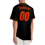 Personalized Authentic Baseball Jersey - Black and Orange Color Design Personalized Black Orange-Black Authentic Baseball