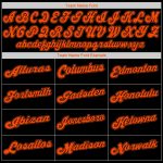 Custom Name and Number Personalized Orange-Black Softball Jersey - Authentic Team Apparel Personalized Black Orange-Black