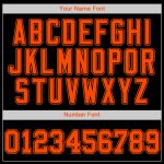 Custom Name and Number Personalized Orange-Black Softball Jersey - Authentic Team Apparel Personalized Black Orange-Black