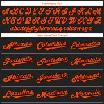 Custom Name Number Authentic Throwback Black Orange Rib-Knit Baseball Jersey Shirt - Personalized Team Apparel Personalized