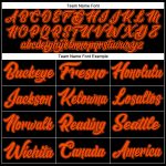 Personalized Orange Black Baseball Jersey - Customizable Sportswear Jersey Personalized Black Orange-Black Baseball Jersey