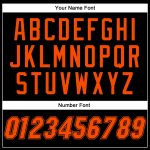 Personalized Orange Black Baseball Jersey - Customizable Sportswear Jersey Personalized Black Orange-Black Baseball Jersey