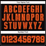 Custom Team Performance T-Shirt with Personalized Name and Number in Black and Orange Personalized Black Orange-Black Performance