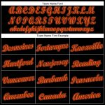 Custom Team Performance T-Shirt with Personalized Name and Number in Black and Orange Personalized Black Orange-Black Performance