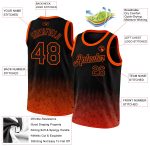 Custom Name Number Basketball Jersey - Personalized Black Orange Fade City Edition Fashion Jersey Personalized Black Orange
