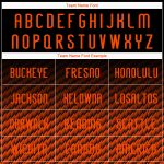 Personalized Orange Black Geometric Volleyball Jersey Uniform for Sublimation Printing Personalized Black Orange Geometric