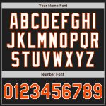 Personalized Black Orange Gray Baseball Jersey - Authentic Split Fashion Style Personalized Black Orange-Gray Authentic Split
