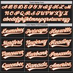 Personalized Black Orange Gray Baseball Jersey - Authentic Split Fashion Style Personalized Black Orange-Gray Authentic Split