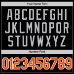 Custom Name & Number Personalized Black Orange-Gray Baseball Jersey - Authentic Throwback Team Design Personalized Black