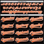 Custom Name & Number Personalized Black Orange-Gray Baseball Jersey - Authentic Throwback Team Design Personalized Black