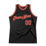 Personalized Black Orange Gray Throwback Basketball Jersey Authentic Design Personalized Black Orange-Gray Authentic Throwback