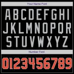 Custom Personalized Basketball Jersey - Black Orange Gray Authentic Throwback with Custom Name and Number Personalized Black