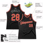 Personalized Black Orange Gray Throwback Basketball Jersey Authentic Design Personalized Black Orange-Gray Authentic Throwback