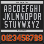 Personalized Throwback Basketball Jersey 3 - Black and Orange-Gray Design Personalized Black Orange-Gray Throwback Basketball