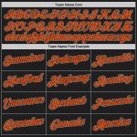 Personalized Throwback Basketball Jersey 3 - Black and Orange-Gray Design Personalized Black Orange-Gray Throwback Basketball