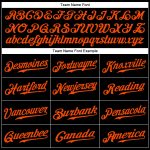 Custom Black Orange Kelly Green Baseball Jersey with Personalized Name and Number - Authentic Team Apparel Personalized Black