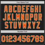 Custom Baseball Jersey with Personalized Name and Number - Black, Orange & Kelly Green Authentic Raglan Sleeves Personalized