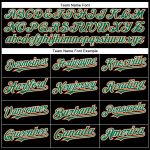 Personalized Baseball Jersey Black Orange Kelly Green Style 3 for Men and Women Personalized Black Orange-Kelly Green Baseball