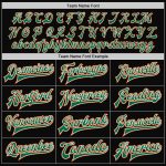 Custom Name Number Varsity Letterman Jacket Black Orange Kelly Green Bomber Full-Snap Personalized Team Apparel Personalized