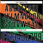 Personalized Black and Orange Soccer Jersey with Kelly Green Accents - Custom Sublimation Uniform Personalized Black Orange-Kelly
