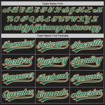 Personalized Softball Jersey Unisex Two-Button Black Orange-Kelly Green Personalized Black Orange-Kelly Green Two-Button