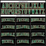 Personalized Black Orange Kelly Green White Long Sleeve Performance Tee Shirt Personalized Black Orange Kelly Green-White