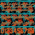 Personalized Basketball Shorts with Black Orange-Lakes Blue 3D Hawaii Coconut Palms Design Personalized Black Orange-Lakes