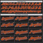 Custom Name Number Baseball Jersey - Personalized Black Orange Light Blue Authentic Raglan Sleeves Personalized Black Orange-Light